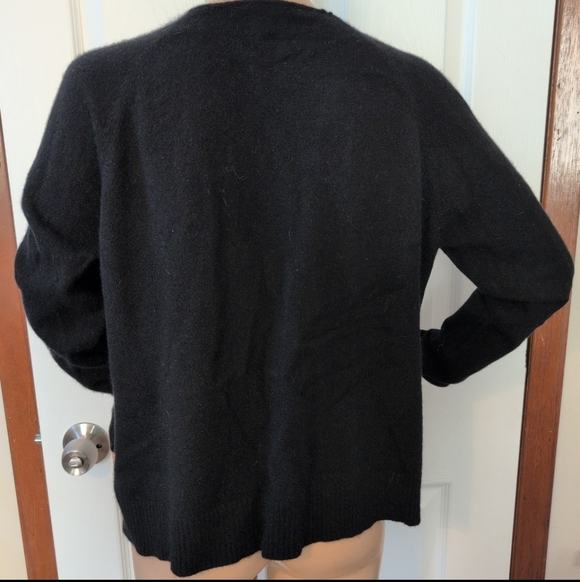 Classic Black Valarie Seperates Cashmere Cardigan Sweater Large - Picture 4 of 7